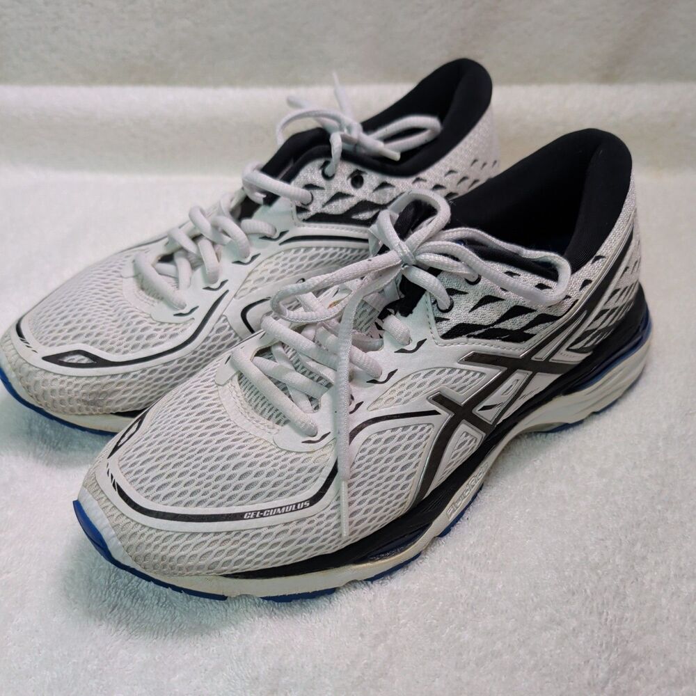 Asics Fluid Ride Gel Cumulus White Blue Womens 9 F910517